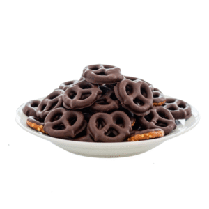 5002-1 Pretzel cubierto de chocolate sin azucar 65% Cacao